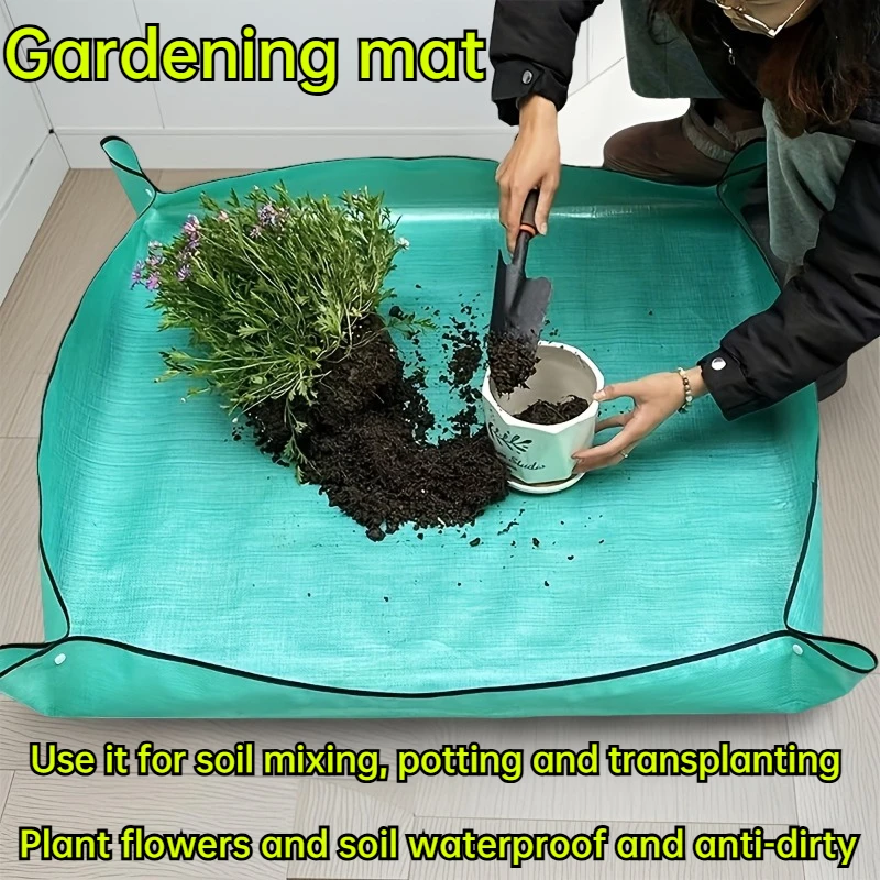 1 Stück verdickte, wasserdichte, schmutzabweisende Gartenmatte, türkisfarbene, langlebige, leicht zu reinigende Bodenmischmatte Image