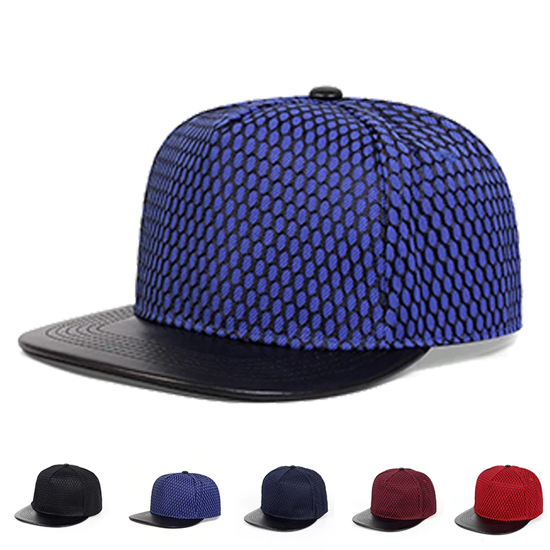 Modische Leichte Netz-Kappe Hip-Hop Hüte Street-Trend Unisex Flatcap Mode Hip-Hop Baseball Caps Gorras