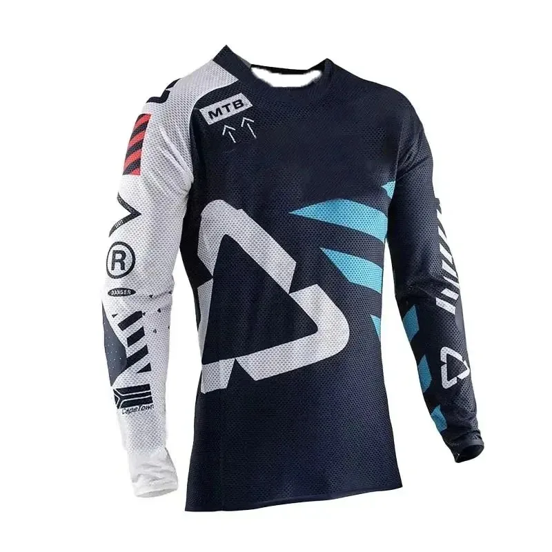 Herren Downhill-Anzug Radtrikot Mountainbike MTB Motocross Motorrad-Trikot Sportbekleidung Atmungsaktiv Schnelltrocknend Offroad-Fahren Image