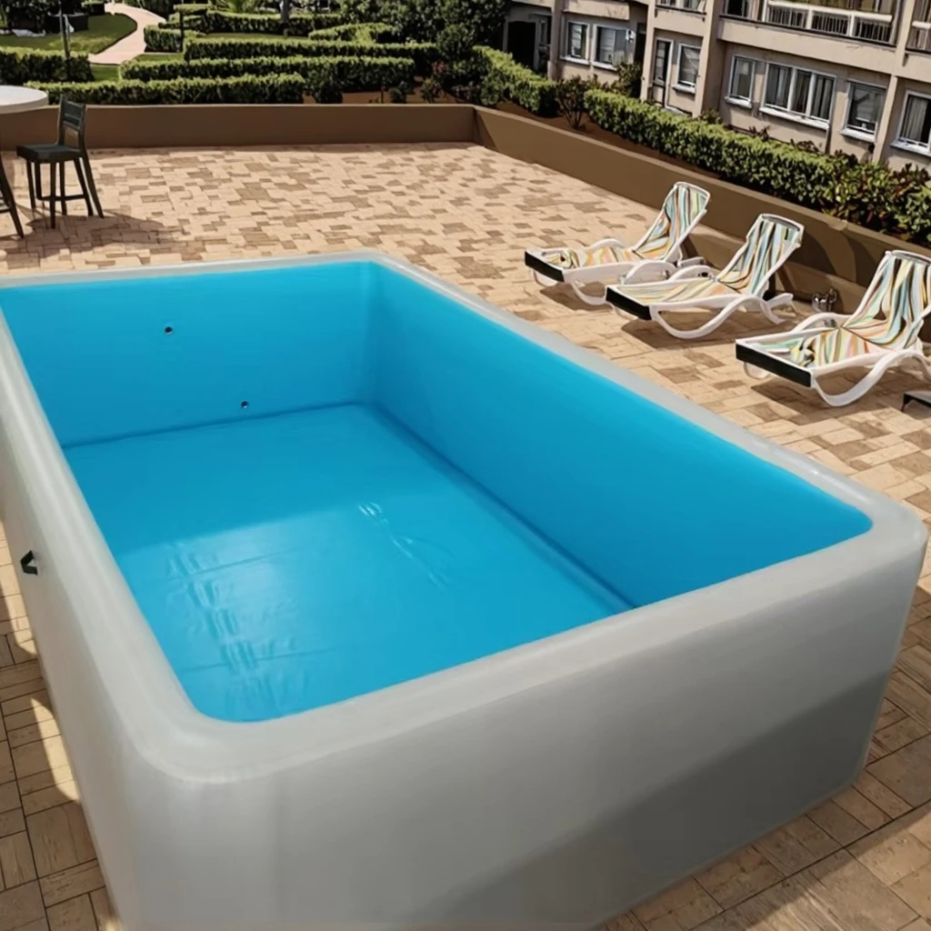 Hochwertiger Sommer-Outdoor-Pool, Großer Aufblasbarer Spa- und Kinderpool, Drop-Stitch-Schwimmbecken Image