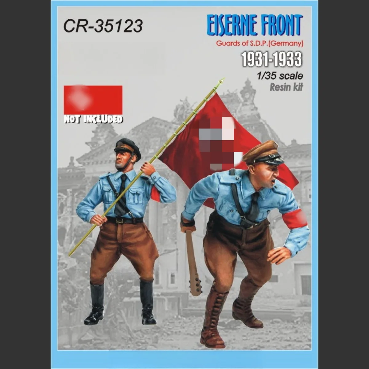 1/35 Resin-Soldatenmodell GK Deutscher Soldat (ohne Flagge und Fahnenmast) Unmontierter und unbemalter Bausatz 1193R Image