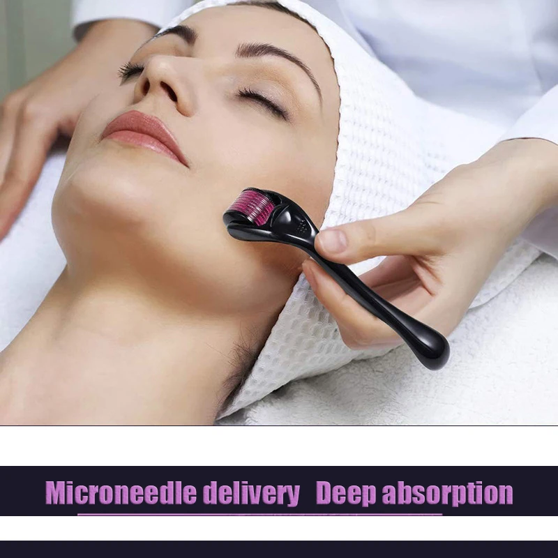 Facial beauty microneedle roller massager, beauty salon and household skin roller skincare tools, facial beauty equipment