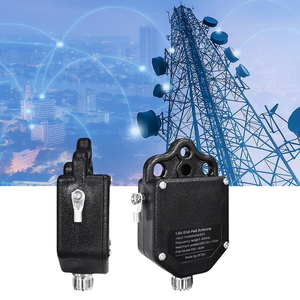 1:64 Balun End Fed Antenne 4-Band 8-Band Halbwellen-Radioantenne 100 W Leistung für den Außenbereich Image