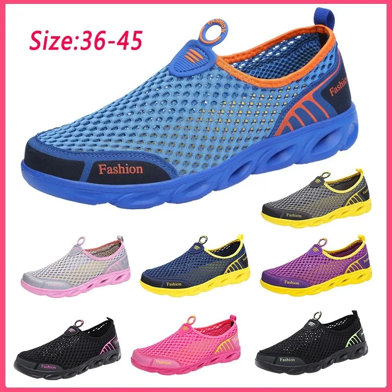 Mode Casual Schuhe Leichte Sommer Atmungsaktive Männer Schuhe Outdoor Bequeme Frauen Schuhe Männlichen Damen Wanderschuhe 36-45