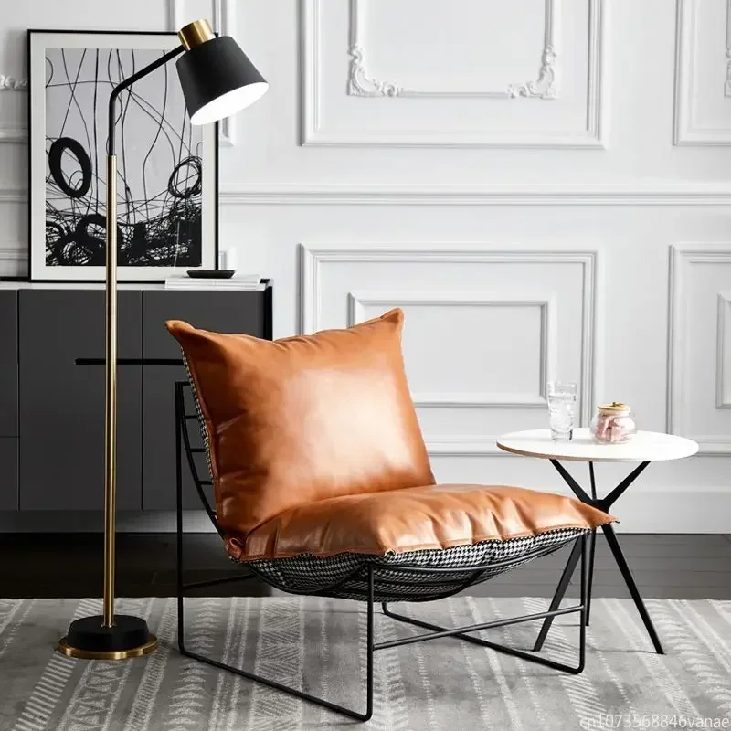 Licht Luxus Einzel Sofa Stuhl Moderne Einfache Wohnzimmer Balkon Faul Freizeit Stuhl Schlafzimmer Retro Industriellen Stil Sofa
