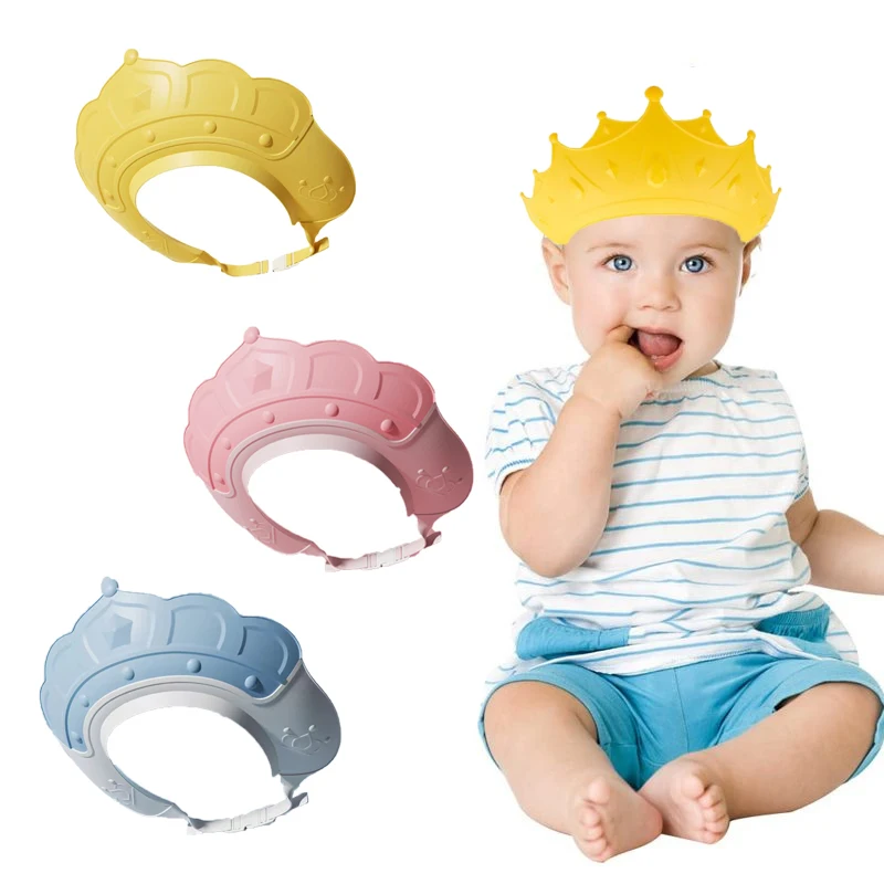 Baby-Duschhaube, verstellbare Haarwaschmütze für Neugeborene, Waren, Säuglingsohrschutz, Kinder, Shampoo, Schild, Badekopfbedeckung Image