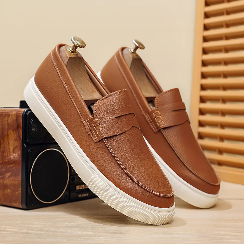 Neue Four Seasons Herren Low-Cut-Board-Schuhe, modische und lässige kleine weiße Schuhe, Herrenschuhe
