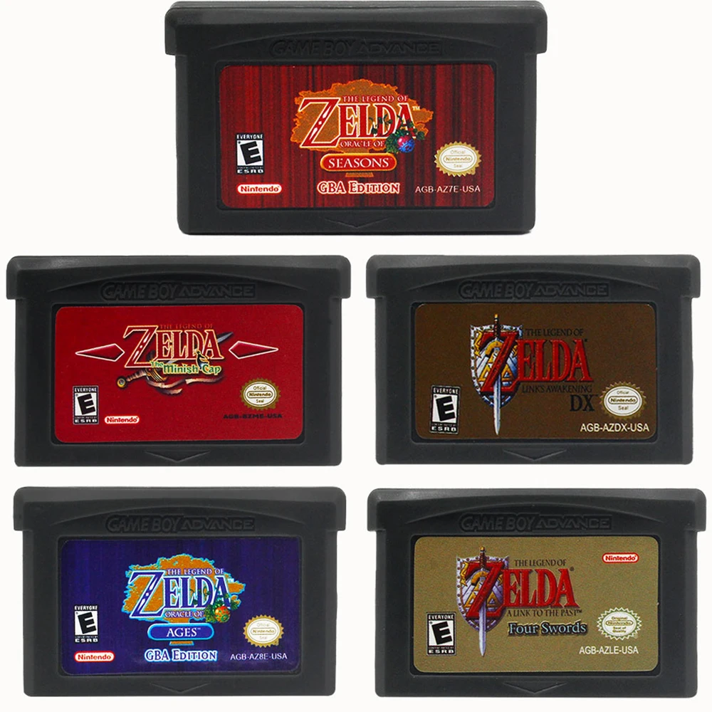 GBA Game Cartridge 32 Bit Video Game Console The Legend Of Zelda Game Card FOUR SWORDS The Minish CAP Of USA EUR Version