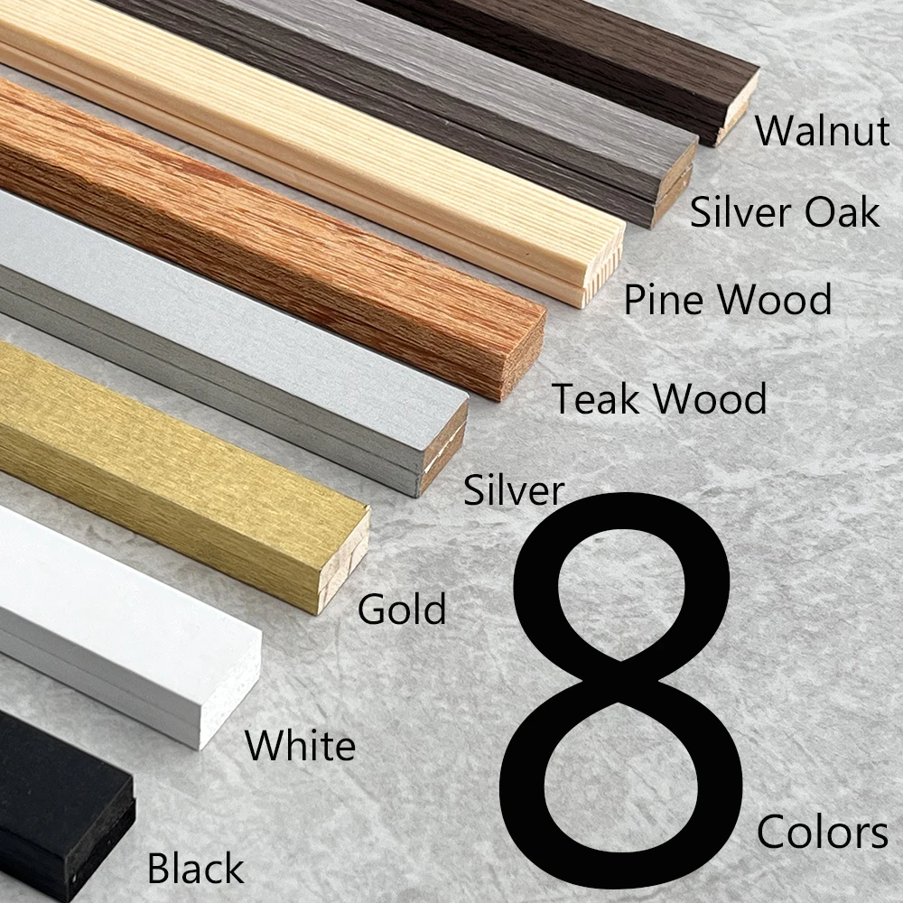 8 Farben Gold Magnetischer Posterhalter Teakholz Kiefernholz Rollbilderrahmen Holz Fotorahmen Schwarz Weiß Leinwandrahmen Einfach zu Verwenden Image