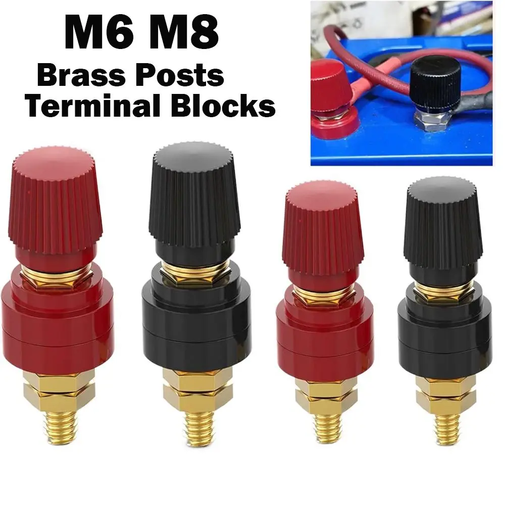 M6 Netzteil Rot Schwarz Pfosten Terminal Blöcke M6 M8 Messing Binding Post Terminal Binding Post Image