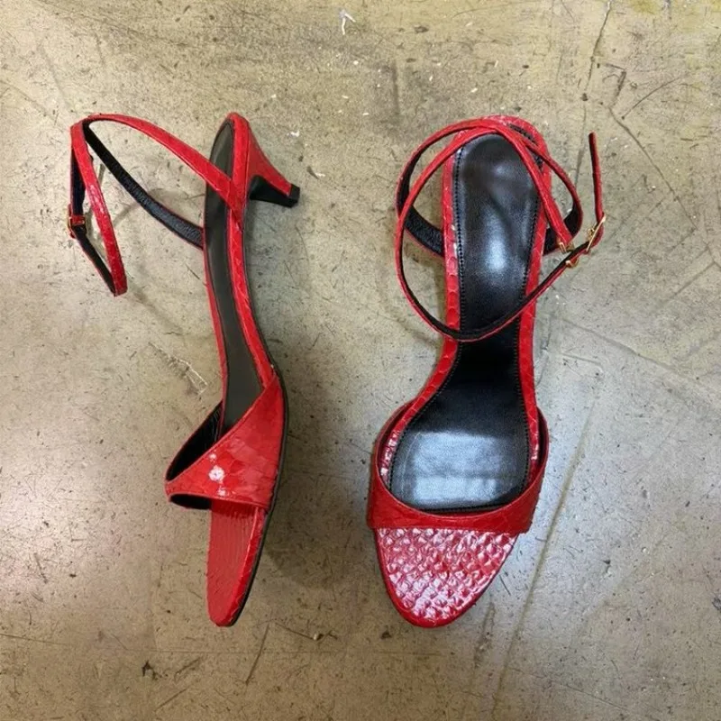 2026 Sexy Slingback Damen High Heels Sandalen Open Toe Pumps Schuhe Party Echtleder Hochzeitsschuhe Büro Größe 34-43