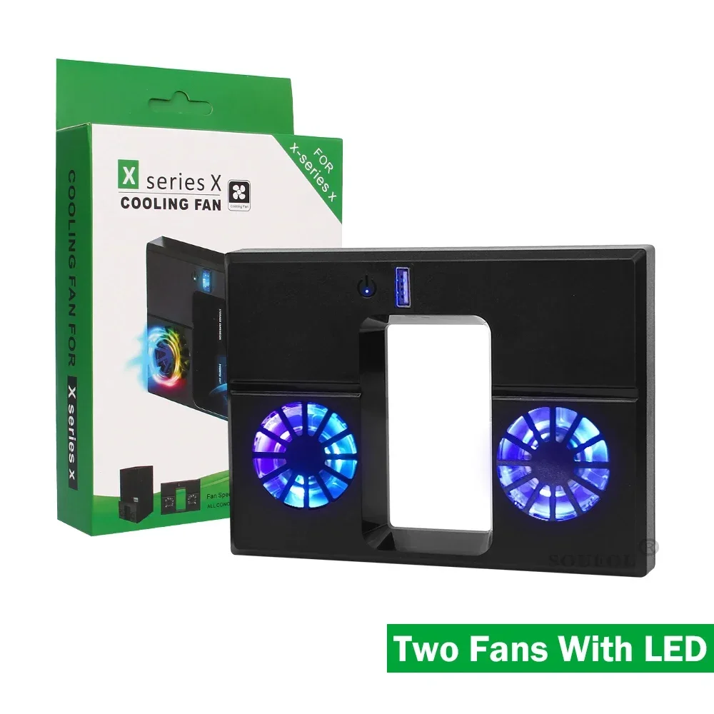 RGB Cooling Fan For Xbox Series X Console Game Host Cooling Fan Dock Bases Brackets Vertical Stand Host Side Radiators For Xbox