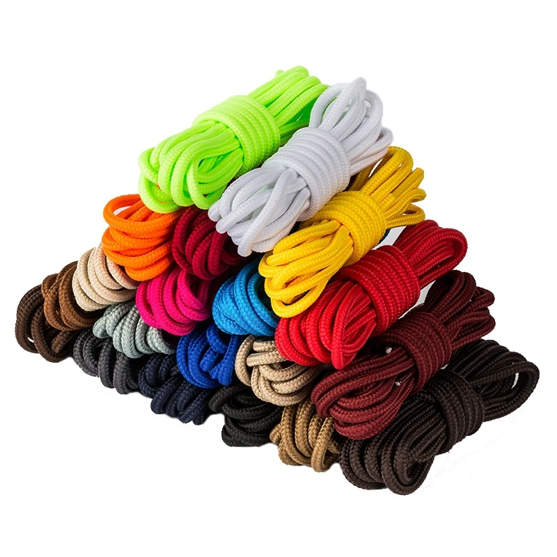 21 Farben Runde Schnürsenkel aus Polyester, Einfarbige Schnürsenkel für Outdoor-Freizeitschuhe, Sneaker, Stiefel, 70cm/90cm/120cm/150cm, 1 Paar