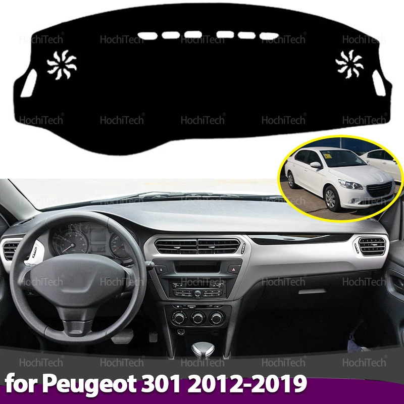 Copertura del cruscotto dell'auto Evitare la luce Pad Cruscotto Zerbino Caso Tappeti Cruscotto Copertura per Peugeot 301 2012 2013 2014 2015-2019