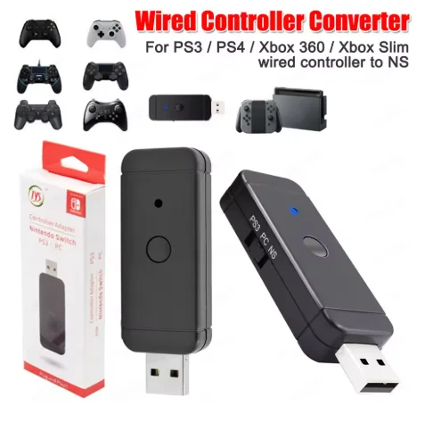 For PS4 Xbox One Wired Wireless Controller Adapter for Nintendo Switch PS3 PC Game Accessoreis