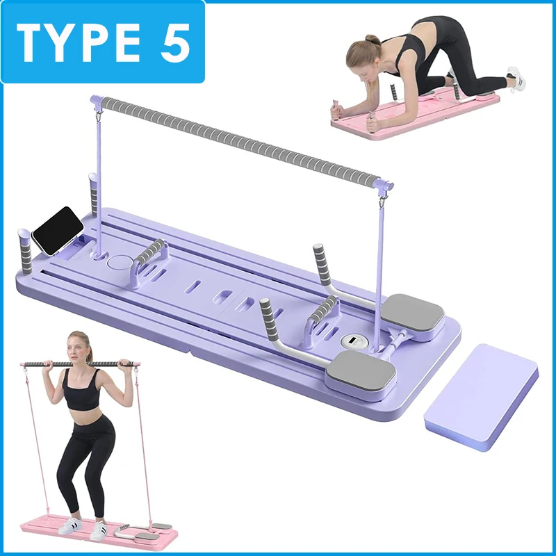 Multifunktionales Pilates-Brett Bauchmuskel-Trainingsboard Fitness-Widerstandsbänder Rückprall-Trainingsgerät für Beine, Arme und Rücken für Zuhause und Büro Image