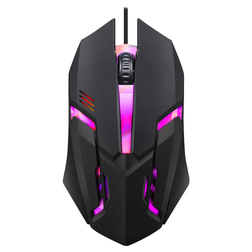 E-Sport-USB-Maus mit Kabel, farbenfrohe 3-Tasten-LED-Gaming-Maus, kabelgebundene optische Maus, geeignet für Desktop- und Laptop-Computer Image