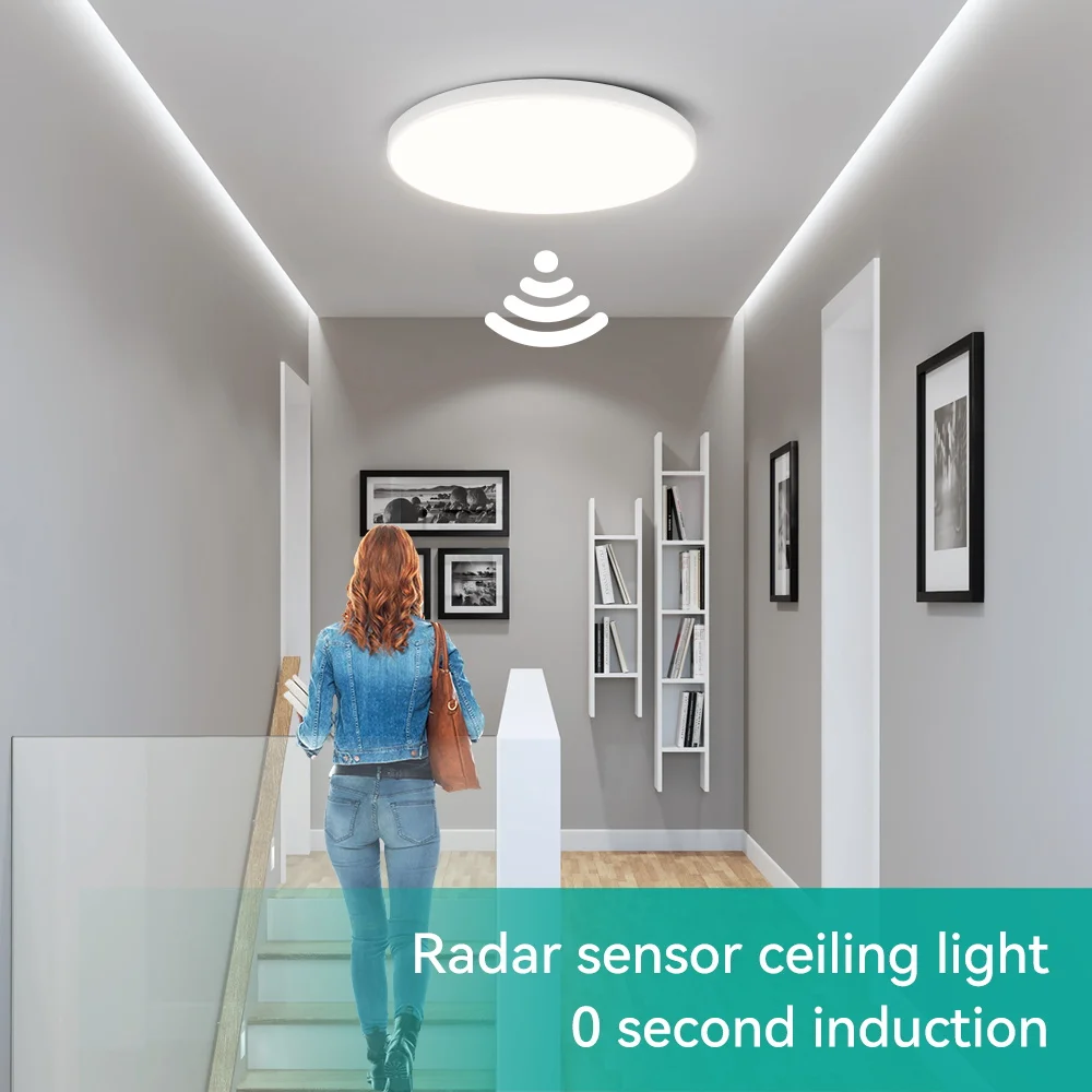 LED Radar Sensing Deckenleuchte Intelligente Panel Lampe Bewegungsmelder Licht Home Deckenleuchte Für Flure Gang Treppen Garage