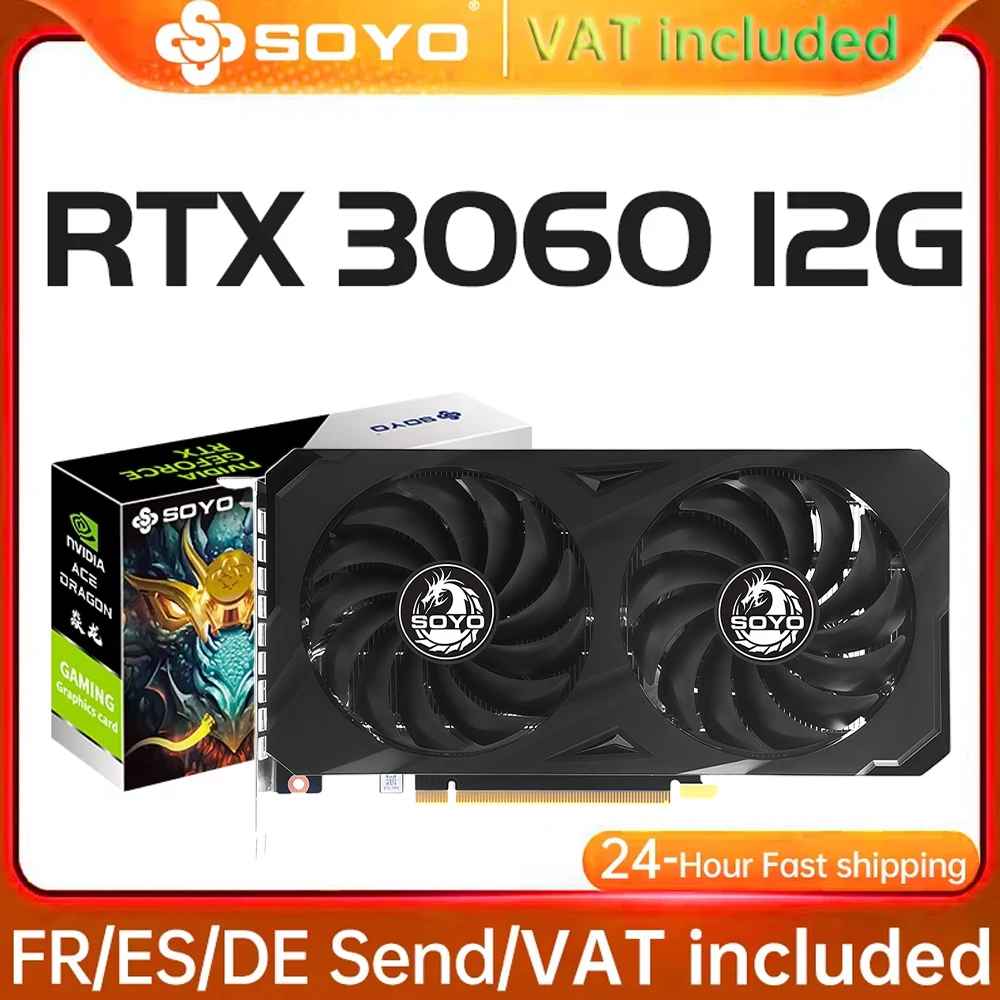 SOYO neue NVIDIA GeForce RTX 3060 Gaming-Grafikkarten 12 GDDR6 ddbits GPU Desktop-Computer Computerkomponenten Image