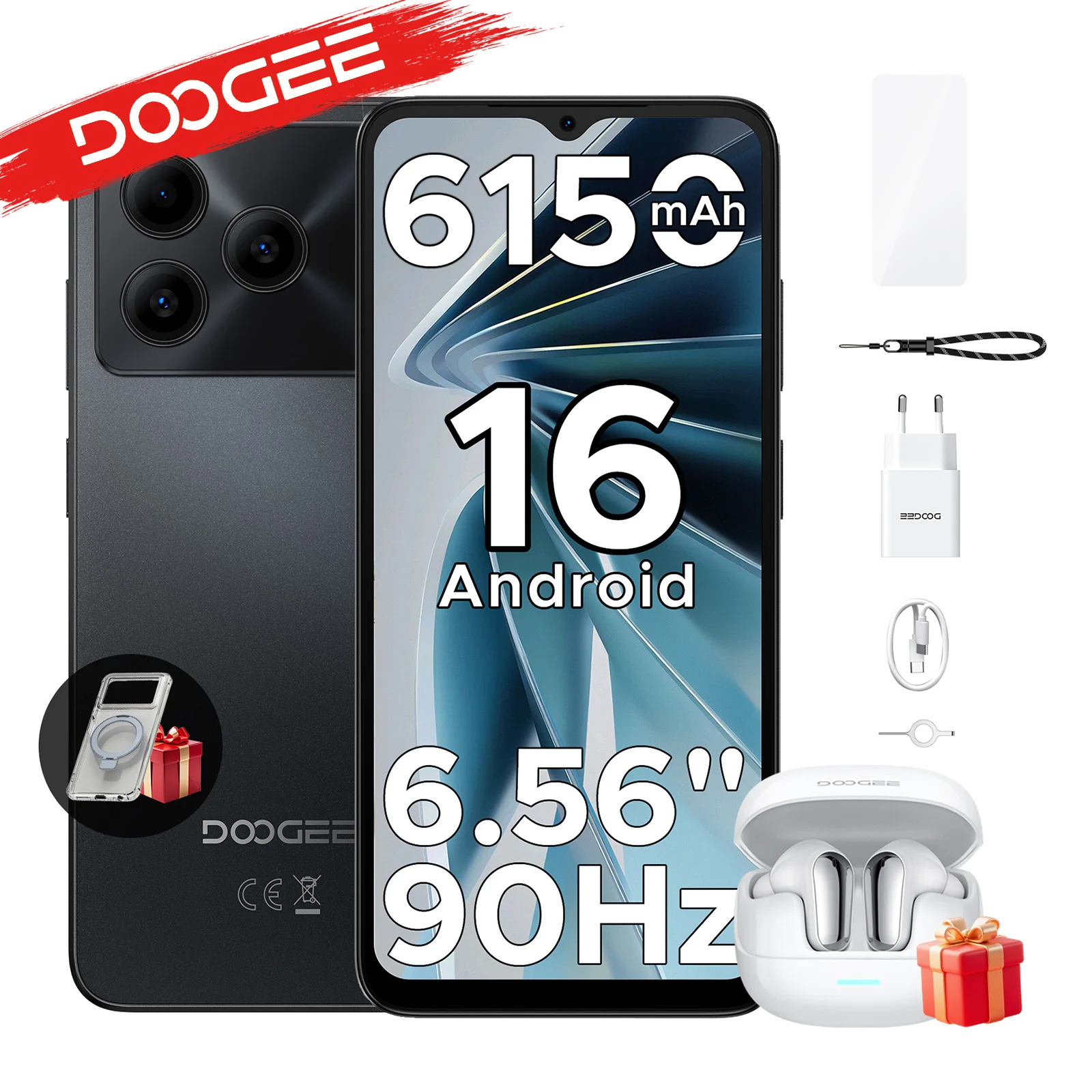 DOOGEE Note 56 VIP Edition neuestes Smartphone Android 16 Zoll Akku 6150mAh 24GB RAM (3 + 21) 64GB ROM Handy Image