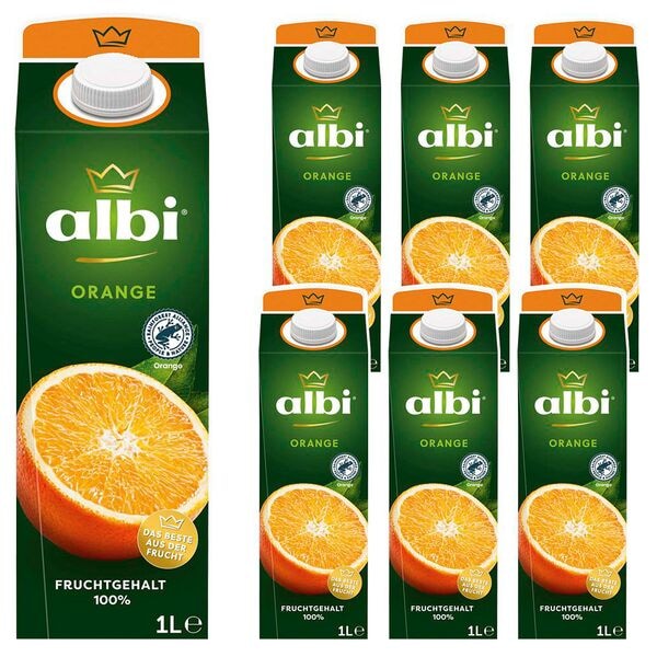 Albi Fruchtsaft »Orange Direktsaft« 6 Stück je 1 Liter orange Image
