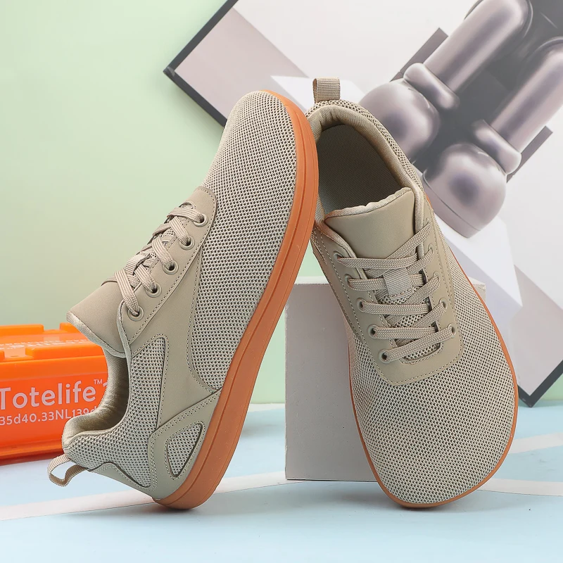 Weitzeilige Schuhe, Unisex, Mesh, atmungsaktiv, lässige Herrenschuhe, bequeme Outdoor-Barfuß-Walking-Sportschuhe
