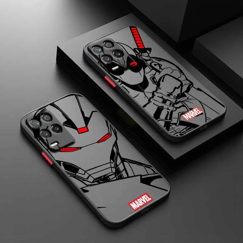 Modische Marvel-Helden für Xiaomi Redmi Note 14 13 12S 12 11T 11S 10S 10 Pro Plus Max Mattierte Durchscheinende Schutzhülle Handyhülle Image