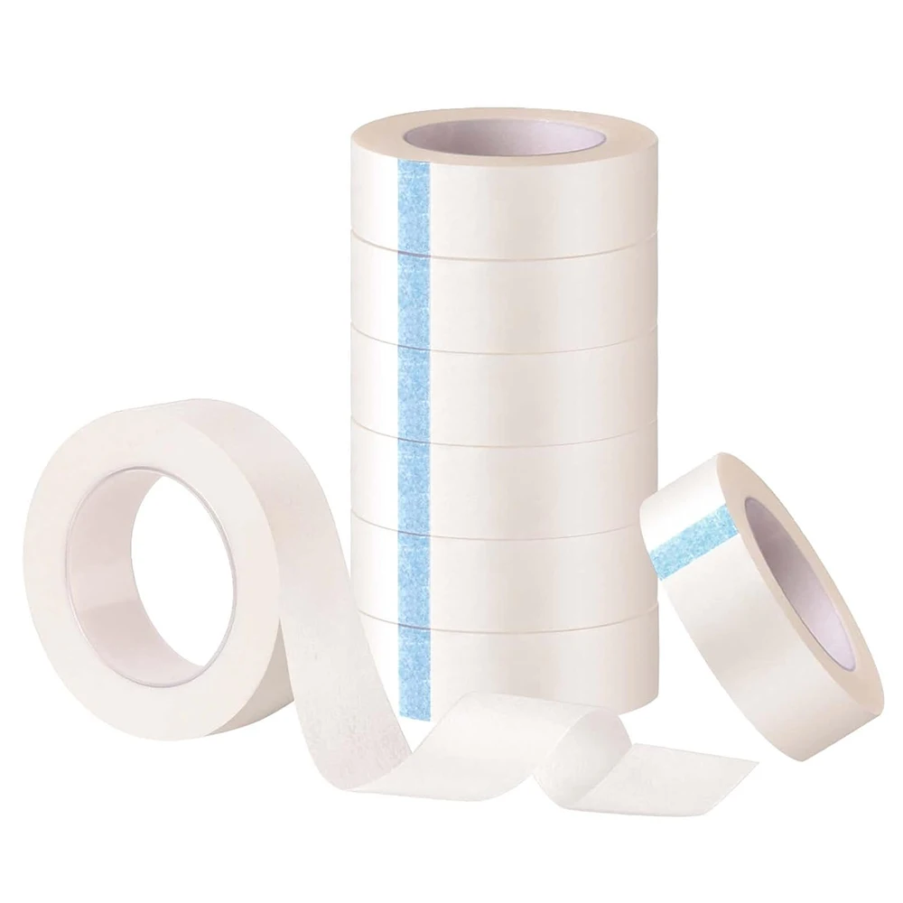 5 Rollen weißes Wimpernband, selbstklebendes Wimpernverlängerungsband, atmungsaktives Mikroporen-Wimpernband für Wimpernverlängerungsbedarf Image