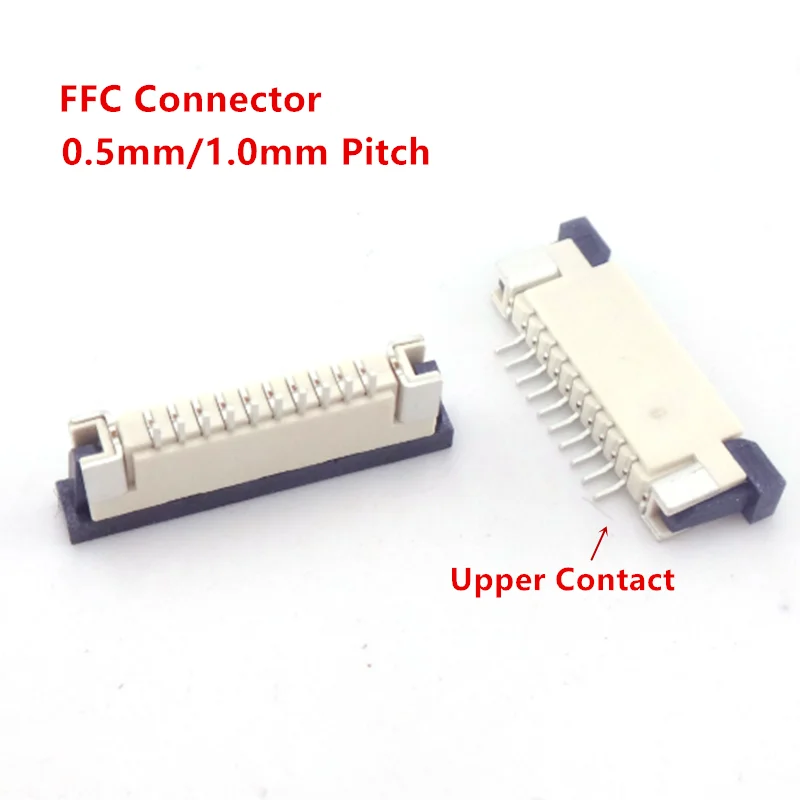 10 Stück FPC FFC Stecker 0,5 mm 1,0 mm AWM 20624 80C 60 V VW-1 Flachkabel PCB 4/5/6/7/8/10/12/14/16/18/20/26/30/32/36/40/50/60Pin
