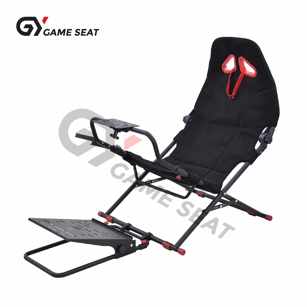 GY018W OEM Neuer Spielfahrsimulator Renncockpit PS5 Klappbares Sim-Racing-Rig mit Sitz für G25 G27 G29 Xbox PS4 Image