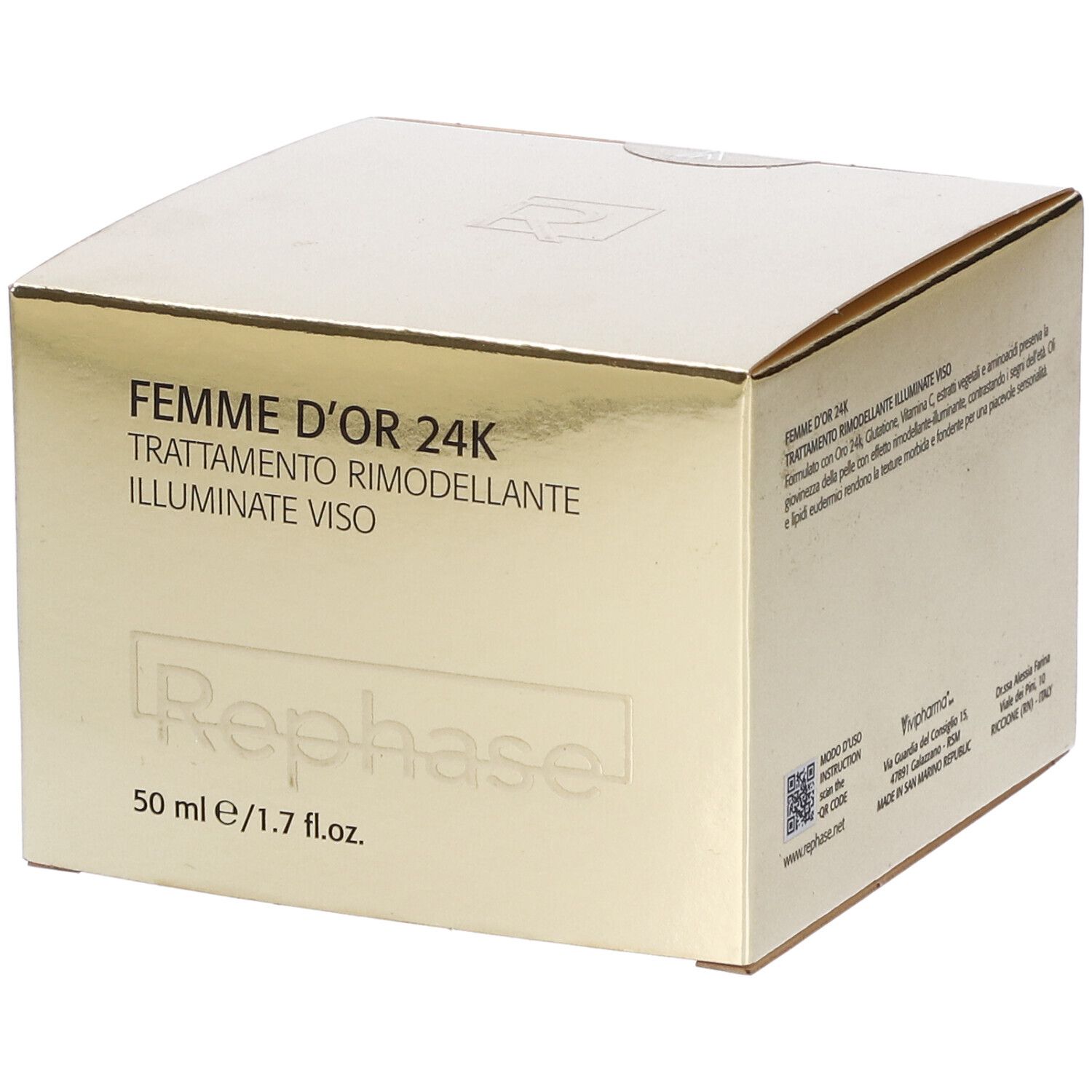 Rephase Femme D'Or 24K Trattamento Rimodellante Illuminante Viso 50 ml