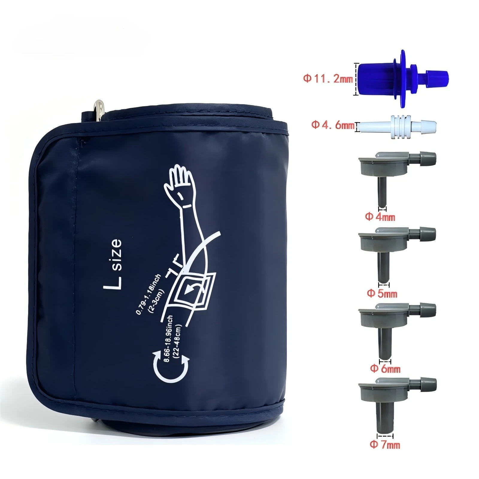 Einstellbare Arm Blutdruck Erwachsene 17-22 cm/22-32 cm/22-48 cm Manschette Große Größe Mit 6 stücke Anschluss Manschette Rohr Blutdruck Tonometer