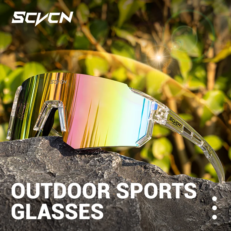SCVCN Modische Fahrradbrille Baseball-Sonnenbrille für Herren UV400 Sport-MTB-Outdoor-Brille Fahrrad-Sonnenbrille für Damen Image