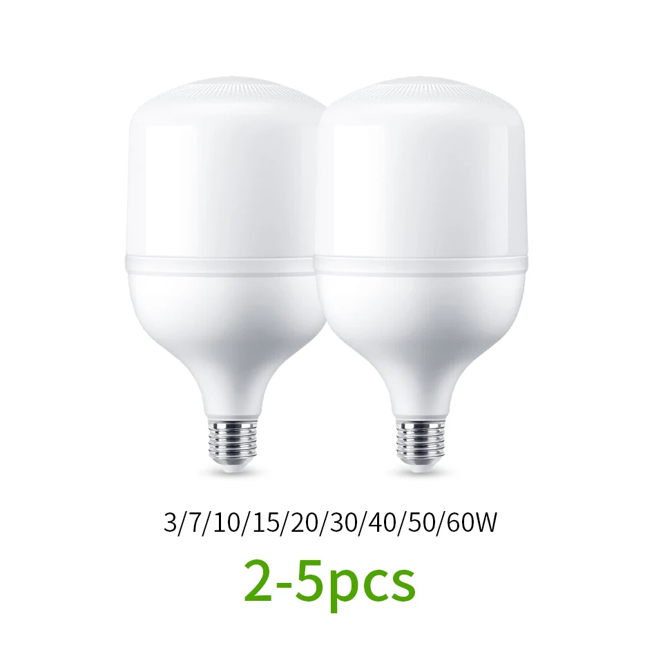 2-5 stücke LED-Lampe AC 220V E27 LED-Lampe 60W 50W 40W 30W 20W 15W 10W 7W 3W Lampada LED-Licht Bombilla Spotlight Beleuchtung Lampe