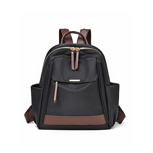 Zaino da donna impermeabile in poliestere, disponibile in vari colori, capiente con numerose tasche, spallacci regolabili, ideale per la scuola superiore. studenti universitari, ritorno a scuola,