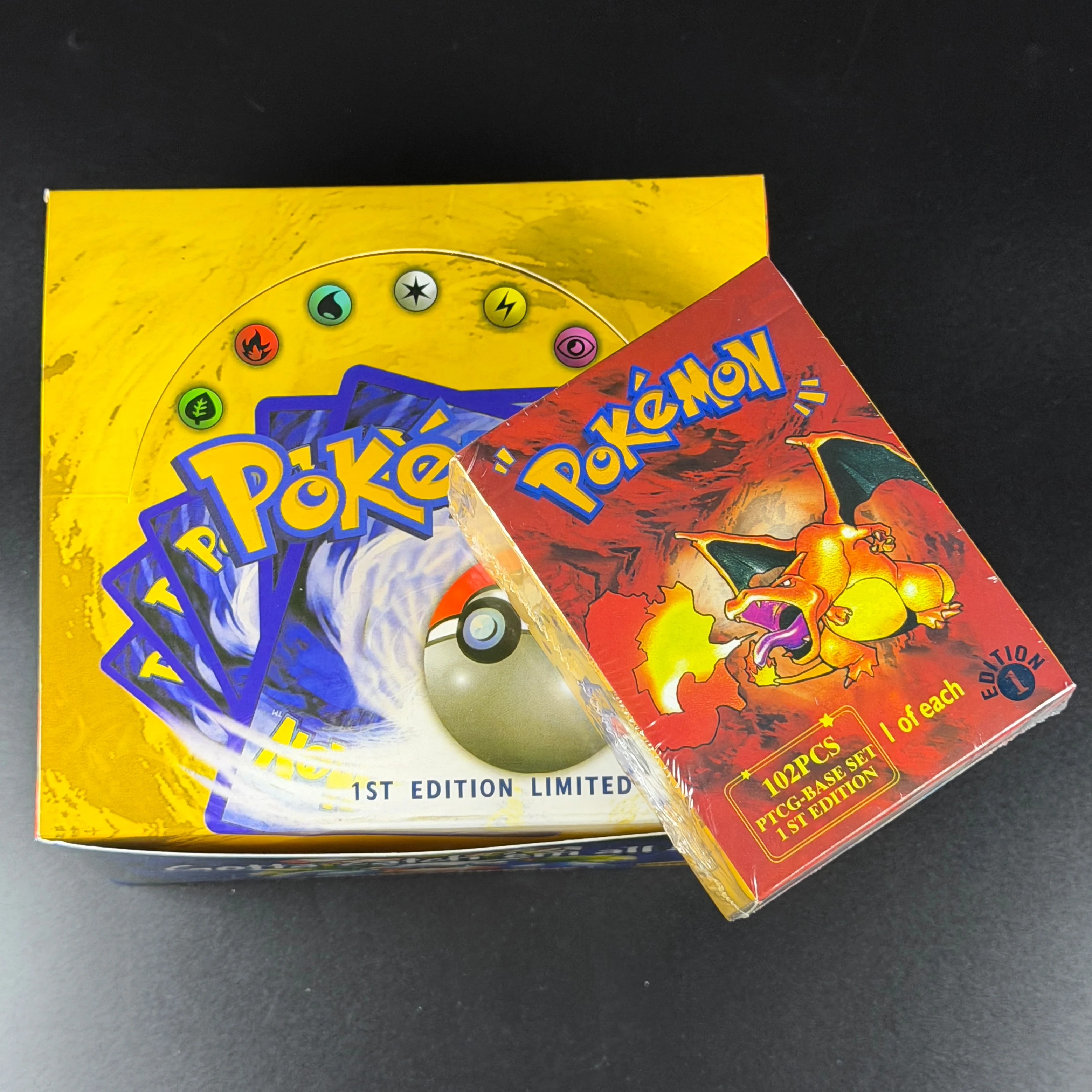 PKM Booster Box 1ST ED Komplettset/Booster Comp Pack Ghost Rare Vintage HR Mewtwo Mew Beedrill Onix Proxy Sammelkarte
