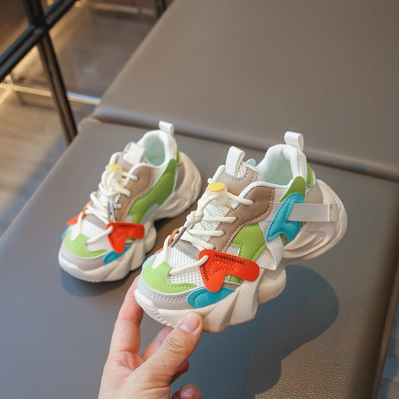 Kinder Chunky Sneakers Retro Daddy Schuhe Jungen Mädchen Bunte Sportschuhe Streetwear Lässige Laufschuhe