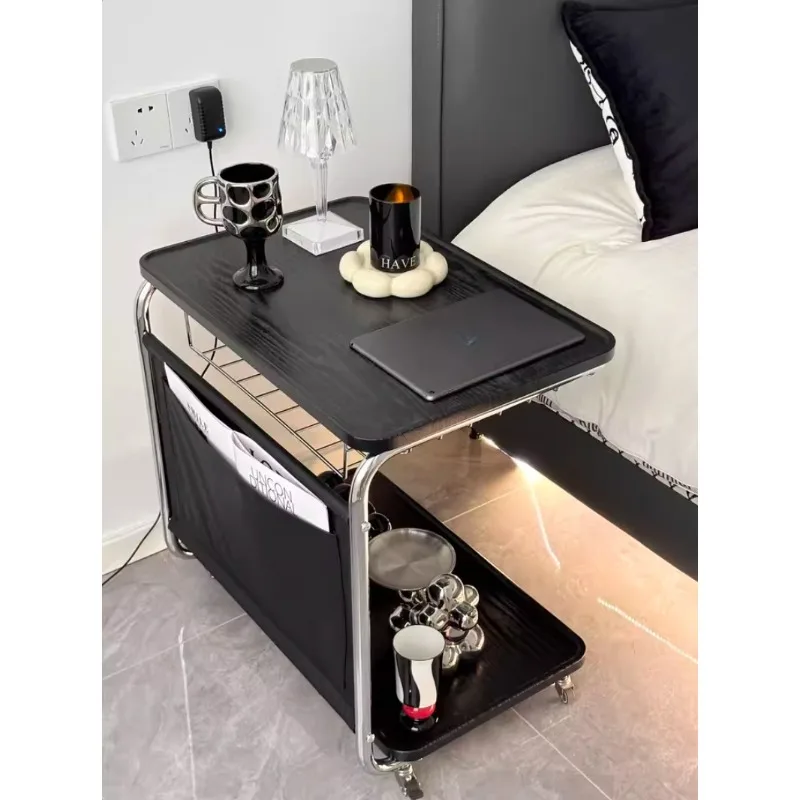 Beweglicher Sofa-Beistelltisch mit Rad, Schlafzimmer, Nachttisch, Regal, Wohnzimmer, Internet-Promi, kleiner Tisch, Mini-Couchtisch