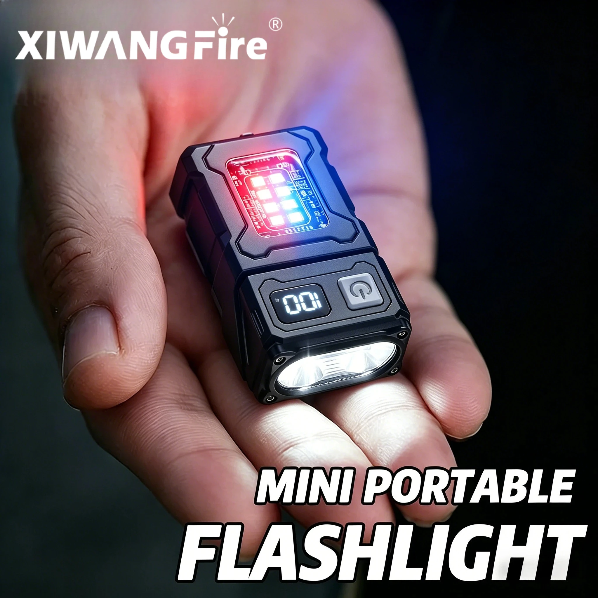 MINI USB Wiederaufladbare LED-Taschenlampe Tragbare Magnetische Arbeitsleuchte Superhelle Campinglaterne Seitliche COB-Notfall-Taschenlampe Image