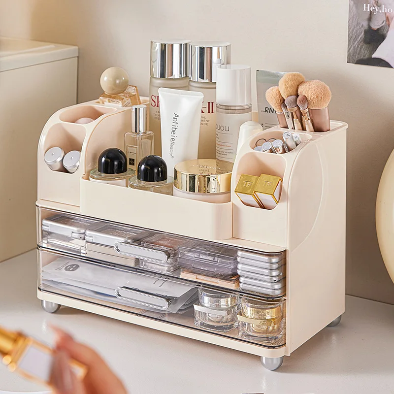 Desktop-Kosmetik-Aufbewahrungsbox, Make-up-Box, hochwertiger Schminktisch, Sortierbox für Hautpflegeprodukte, Schminktisch-Aufbewahrungsregal