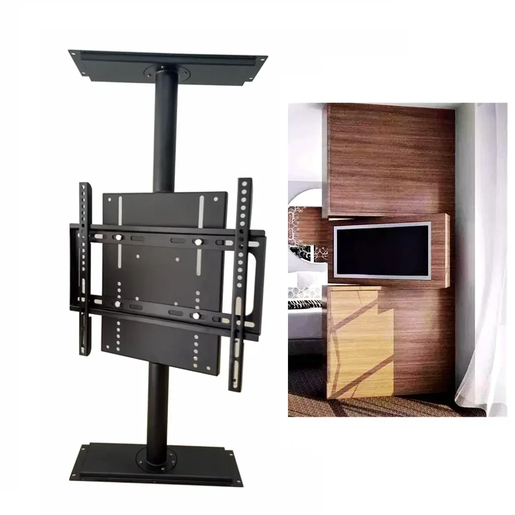Le cloison de meuble de télévision en bois conçoit un support de télévision LCD rotatif à 360 degrés, support de télévision en métal