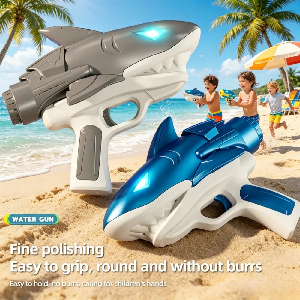 Elektrische Wasserpistole Sommer-Spielzeug Wassersport Hai-Design Kinder Strandspiele Wasser Outdoor Pool Strand Dauerfeuer Wasserpistole Image