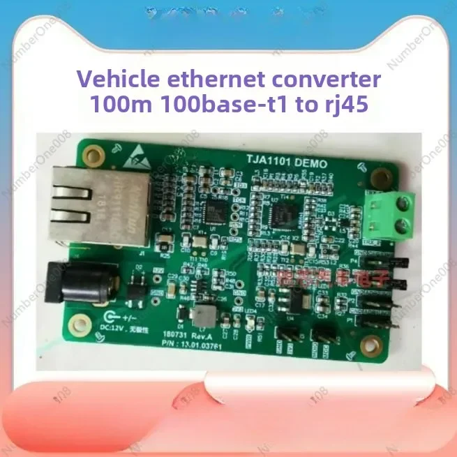 Optimierter Automotive-Ethernet-Medienkonverter 100BASE-T1 zu RJ45 Adapter, 100Mbps für ECU-Tests, Kamera-/Sensordaten Image