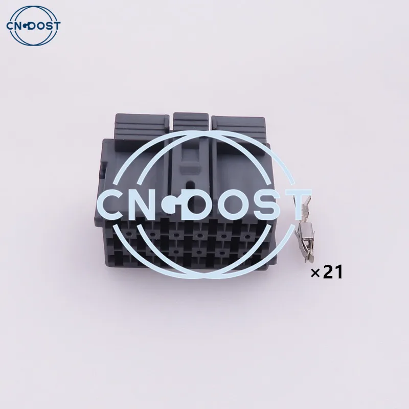 1 Set 21-polige AC-Baugruppe, Automobilzubehör 1-967625-3, automatischer Stecker 967635-1, grauer Auto-Leistungsverstärker, nicht versiegelter Stecker Image