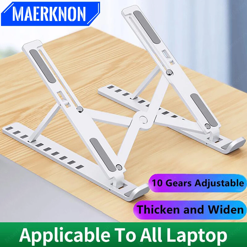 Verstellbarer Laptop-Ständer, tragbar, faltbar, Notebook-Halterung, Computer-Monitor-Halter für MacBook Air, iPad, Tablets, Basiszubehör Image