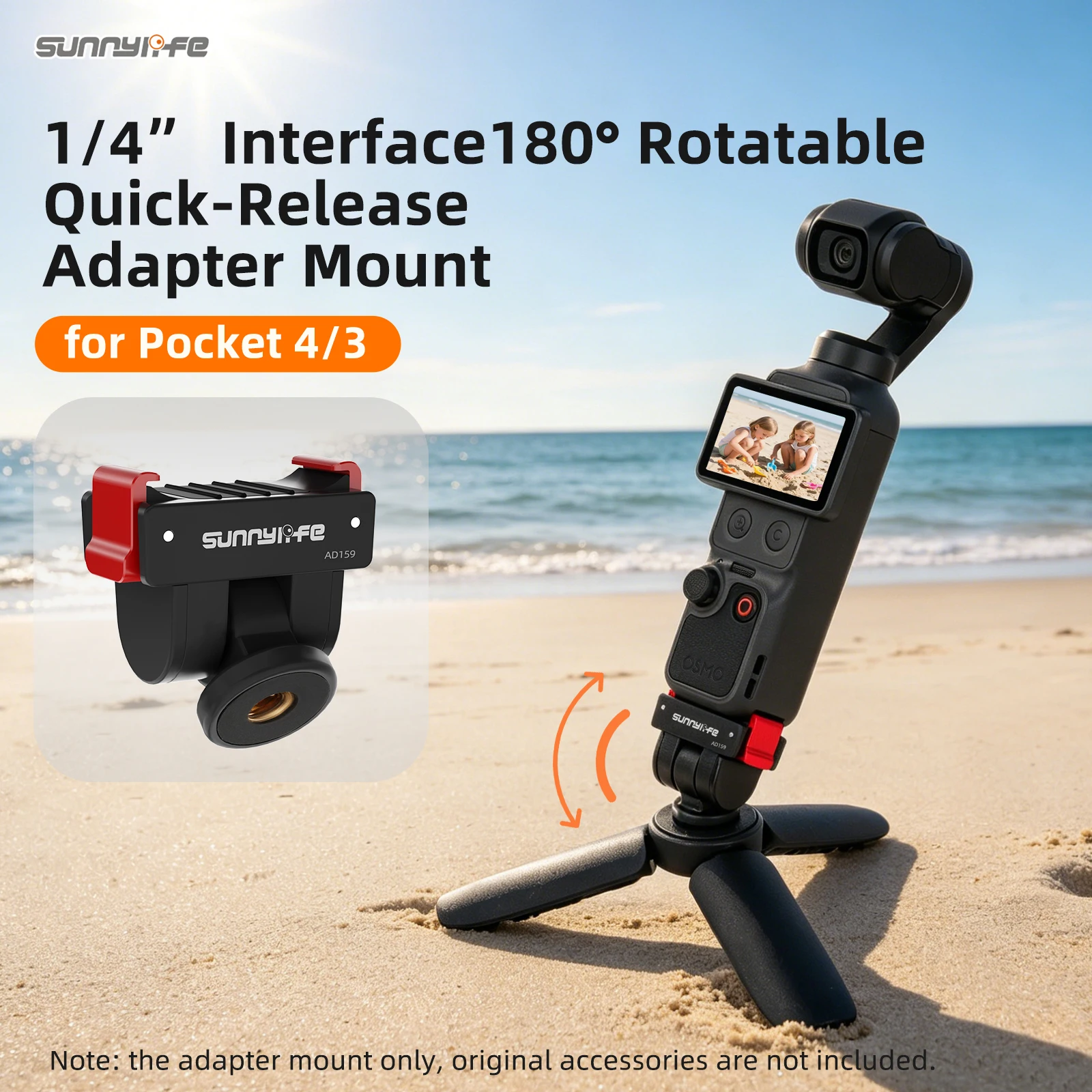 Magnetischer Kugelgelenkadapter für DJI Osmo Pocket 4 1/4 Schnittstellenhalterung für DJI Osmo Pocket 4 Sportkamera-Zubehör Image