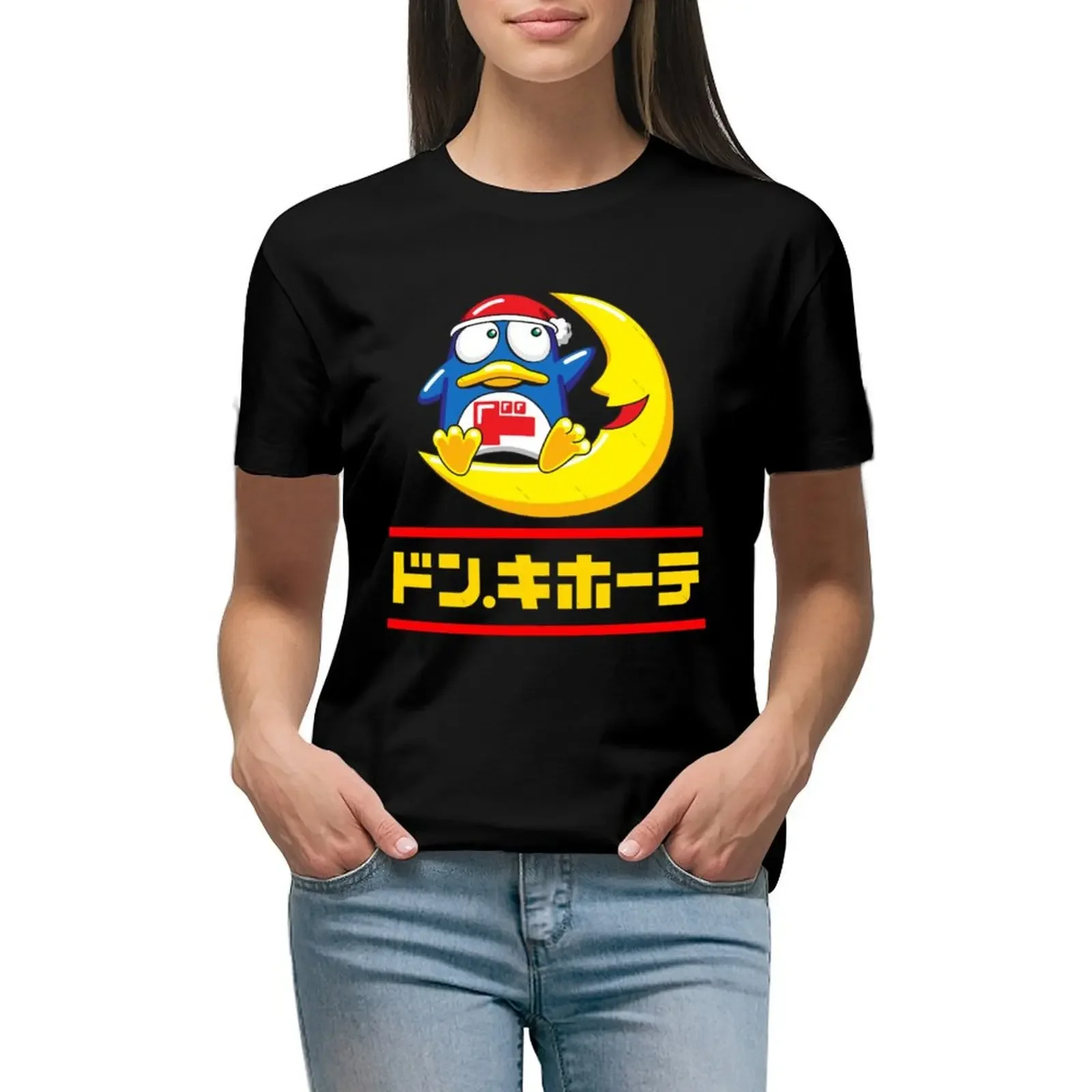 Don Quijote T-Shirt Tops Niedliche Kleidung Ästhetische Kleidung Damen Baumwoll-T-Shirt Damenbekleidung Grafik-T-Shirts Tops Harajuku Image