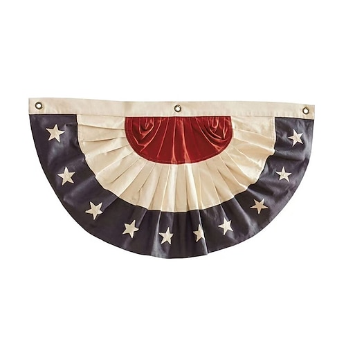 Wimpelkette zum 250. Jahrestag der amerikanischen Flagge für den Außenbereich, gefaltete USA-Fächerflagge 1,5 x 3/3 x 6 Fuß, amerikanische Wimpelketten für patriotische Außendekorationen, Dekorationen Image