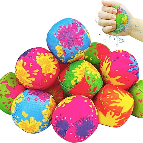 20er-Pack wiederverwendbare Wasserbomben, saugfähige Wasserbälle für Kinder, weiche Stoffbälle für sommerliche Wasserspiele, Wasserspielzeug für Poolpartys, Gartenpartys und Wasserschlachten – kein Image