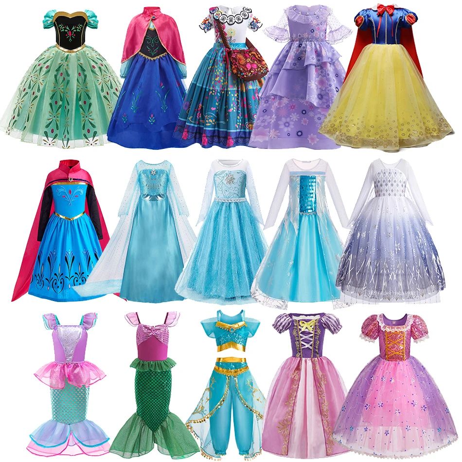 Girls Princess Cosplay Dress Costume For Kids 6 size 130